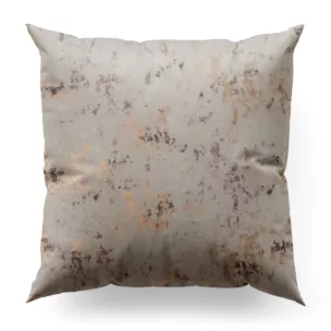 Poszewka szyta kremowo złota z grubej, matowej tkaniny welwetowej z połyskliwym nadrukiem Italissima Eva Minge