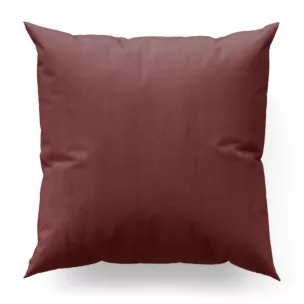 Poszewka szyta bordowa z miękkiej półmatowej tkaniny welwetowej