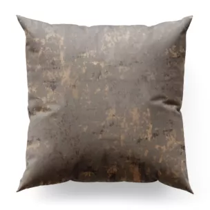 Poszewka szyta ciemnobeżowo złota z grubej, matowej tkaniny welwetowej z połyskliwym nadrukiem Italissima Eva Minge