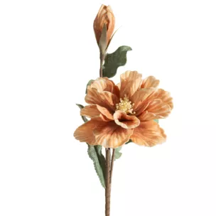 Kwiat sztuczny jasnobrązowy z plastycznej pianki foamiran 70 cm
