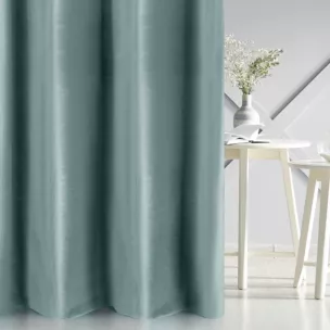 Zasłona szyta na taśmie 5 cm GEMMA ciemnoturkusowa ze szlachetnej grubej tkaniny welwetowej o gramaturze 400g/m2