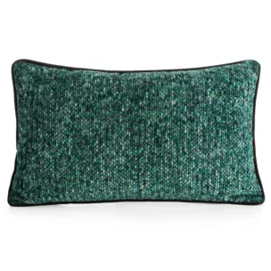 Poszewka na poduszkę 30x50 cm miętowa z plecionej szenilowej nici z efektem melanżu BARI