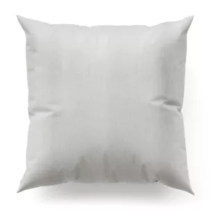 Poszewka szyta jasnosrebrna z tkaniny o szenilowej strukturze