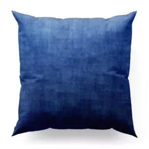 Poszewka szyta SAFARI ciemnoniebieska z miękkiej welwetowej tkaniny z połyskiem