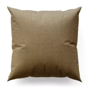 Poszewka szyta brązowa z tkaniny z jodełkowym wzorem geometrycznym