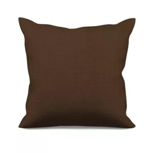 Poszewka szyta ciemnobrązowa z miękkiej, matowej tkaniny w drobny geometryczny wzór