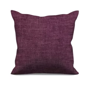 Poszewka szyta fioletowa z tkaniny zaciemniającej typu dimout o naturalnym splocie, z efektem melanżu