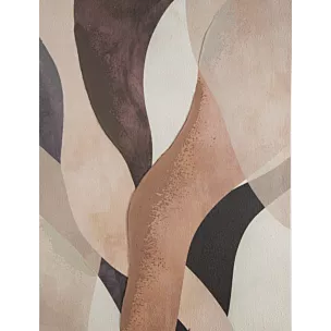 Obraz abstarkcja beżowo, brązowy ręcznie malowany na płótnie 60x80 cm