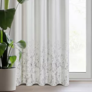 Zasłona kremowa z przecieranym wzorem z miękkiego welwetu 140x270 cm taśma MIRELA