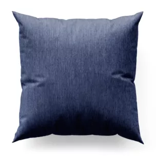 Poszewka szyta granatowa z miękkiej szenilowej tkaniny z efektem melanżu
