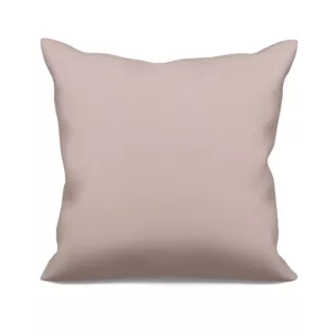 Poszewka szyta STYLE pudrowo różowa o naturalnym charakterze, z widocznym, ozdobnym splotem