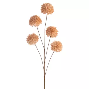 Kwiat sztuczny jasnobrązowy z plastycznej pianki foamiran 80 cm