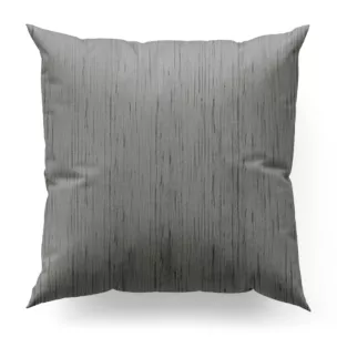 Poszewka szyta srebrna z tkaniny welwetowej w pionowe prążki, wykończona obciążnikiem