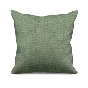 Poszewka szyta zielona miękka, szenilowa tkanina o wyraźnym splocie i delikatnym połysku