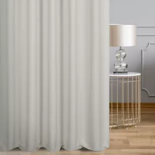 Zasłona szyta na taśmie 5 cm biała z szenilowej tkaniny