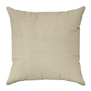 Poszewka szyta beżowa z tkaniny w stylu eko o naturalnym splocie