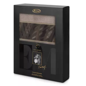 Zestaw ręczników bawełnianych na prezent 3 szt kolor beżowy, brązowy 500 g/m2 Eva Minge 11