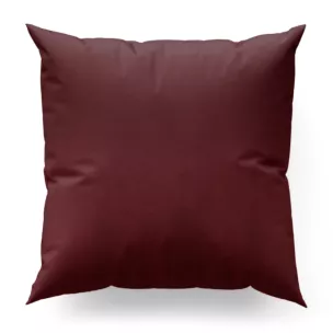 Poszewka szyta bordowa z jednokolorowej gładkiej tkaniny
