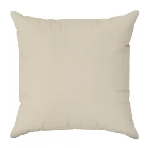 Poszewka szyta kremowa z gładkiej tkaniny typu dimout