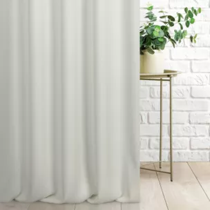 Zasłona szyta na taśmie 5 cm naturalna z gładkiej, przyjemnej w dotyku tkaniny z efektem melanżu