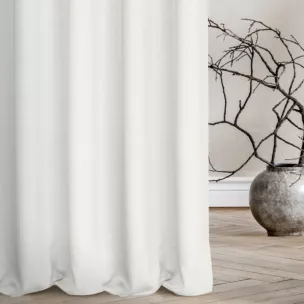 Zasłona szyta na taśmie 5 cm naturalna z tkaniny w stylu eko o naturalnym splocie