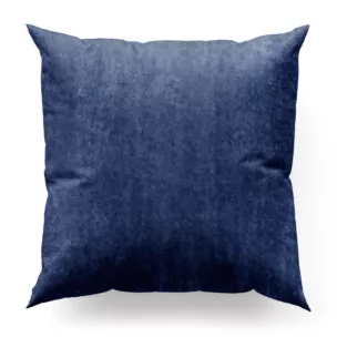 Poszewka szyta niebieska z miękkiej tkaniny welwetowej z efektem kreszowania