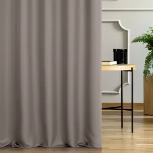 Tkanina zasłonowa dwustronna o ozdobnym splocie, z subtelnym połyskiem