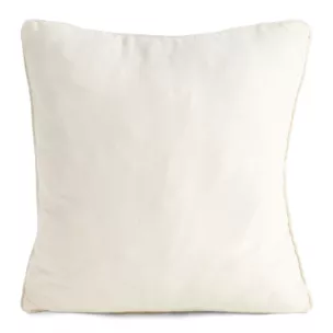 Poszewka na poduszkę 45x45 cm szenilowa kremowa z ozdobną lamówką - VANI