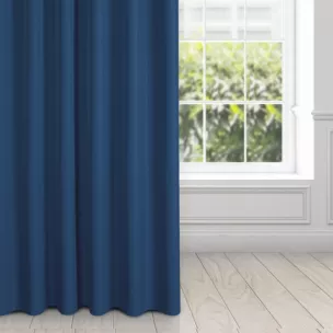 Zasłona ciemnoniebieska z matowej gładkiej tkaniny 140x270 cm taśma RITA