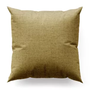 Poszewka szyta złota z tkaniny w stylu eko o naturalnym splocie