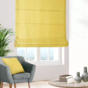 Roleta rzymska CANDY musztardowa z tkaniny z strukturalnym spolotem
