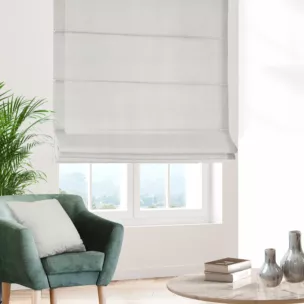 Roleta rzymska ADESSA srebrna z miękkiej tkaniny o welurowej strukturze