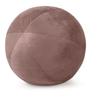 Poduszka dekoracyjna w formie kuli średnica 24 cm welwetowa ciemnoróżowa GAJA