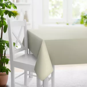 Obrus szyty GEONOA naturalny z miękkiej tkaniny o naturalnym charakterze z widocznym ozdobnym splotem