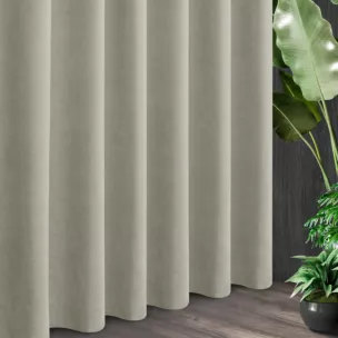 Tkanina zasłonowa o miękkim zamszowym chwycie ze strukturalnym wzorem