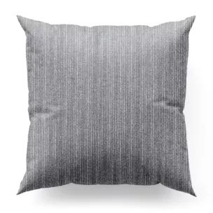 Poszewka szyta jasnoszara z tkaniny z efektem melanżu wykończona obciążnikiem
