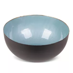 Metalowa misa DORA z turkusowym wnętrzem