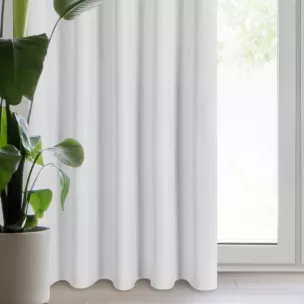 Zasłona srebrna 100% zaciemniająca z tkaniny typu - BLACKOUT 135x270 cm taśma - SUZAN