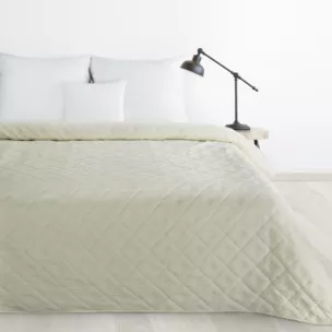Narzuta kremowa 200x220 cm z geometrycznym wzorem wykonana techniką hot press ALARA 6 Design 91