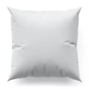 Poszewka szyta jasnosrebrna z gładkiej tkaniny typu blackout