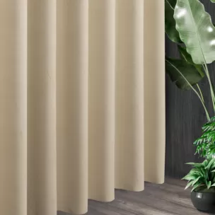 Tkanina zasłonowa o miękkiej, welurowej strukturze