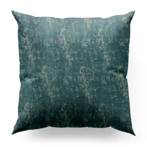 Poszewka szyta MALLORCA turkusowo złocista z miękkiej tkaniny szenilowej przetykanej błyszczącą nicią