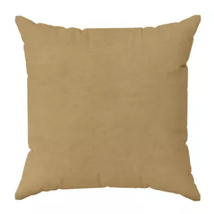 Poszewka szyta DORA - HIT ciemnobeżowa z miękkiej tkaniny o welurowej strukturze