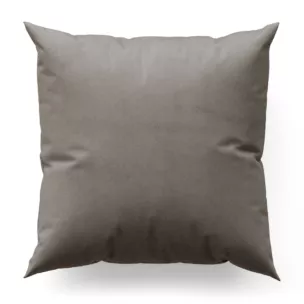 Poszewka szyta ciemnobeżowa z grubej, matowej tkaniny welwetowej o gramaturze 380g/m2