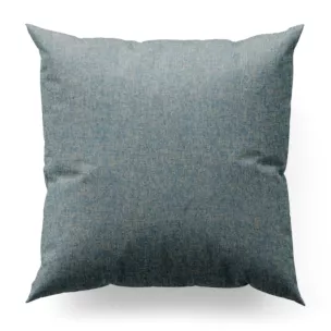 Poszewka szyta błękitna z tkaniny w stylu eko i efektem melanżu