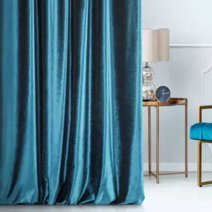 Tkanina zasłonowa gładka, miękka, welwetowa, z wyraźnym połyskiem z kolekcji Eva Minge