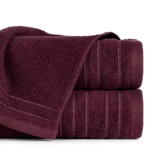 Ręcznik kąpielowy 50x90 cm bawełniany kolor bordowy z błyszczącą bordiurą 500 g/m2 GLORY 3