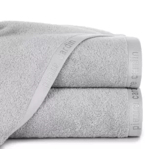PIERRE CARDIN Ręcznik EVI w kolorze srebrnym, z żakardową bordiurą