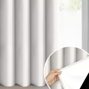 Zasłona kremowa welwetowa 100% zaciemniająca 140x250 cm przelotka - NITA