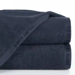 Ręcznik kąpielowy 50x90 cm bawełniany kolor granatowy z żakardową bordiurą 430 g/m2 EVI Pierre Cardin
